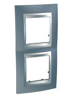 UNICA TOP РАМКА 2-постовая, вертикальная, АЛЮМИНИЙ/ГРЭЙ - фото 167099
