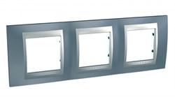 UNICA TOP РАМКА 3-постовая, горизонтальная, АЛЮМИНИЙ/ГРЭЙ - фото 167241