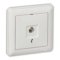 W59 РОЗЕТКА телефонная RJ11, 160В, 1А, в сборе, БЕЛЫЙ - фото 167860
