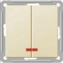 W59 2-клавишный ВЫКЛЮЧАТЕЛЬ с подсветкой, 16АХ, механизм, СЛОНОВАЯ КОСТЬ - фото 168477