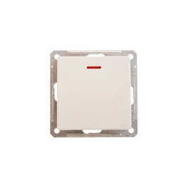W59 AQUA 1-клавишный ПЕРЕКЛЮЧАТЕЛЬ с подсветкой, 16АХ, IP44, механизм, СЛ. КОСТЬ - фото 168676