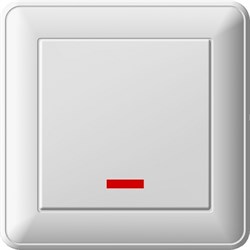 W59 1-клавишный ПЕРЕКЛЮЧАТЕЛЬ перекрестный с подсветкой, 16АХ, в сборе, БЕЛЫЙ - фото 168742