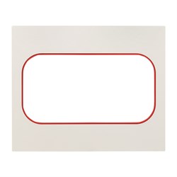 Стокгольм Рамка для розетки 2-местная белая с линией цвета красный EKF PROxima - фото 183311