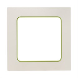 Стокгольм Рамка 1-местная белая с линией цвета зеленый EKF PROxima - фото 183440