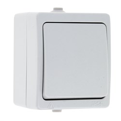Венеция Выключатель кнопочный 10А IP54 белый EKF - фото 183562