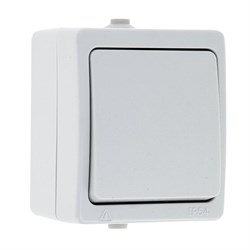 Венеция Выключатель 1 -клавишный 10А IP54 белый EKF - фото 183566