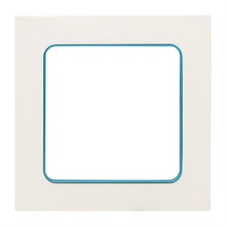 Стокгольм Рамка 1-местная белая с линией цвета синий EKF PROxima - фото 183672