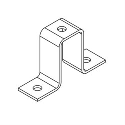 (ПОД ЗАКАЗ) Прямоугольная скоба для сдвоенного СТРАТ профиля 41х41 по высоте (гальваника) - фото 195708