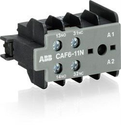 Блок контактный CAF6-11E (1НО+1НЗ) фронтальный для мини-контакторов K6, В6, В7 - фото 93046