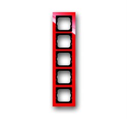 Рамка 5-постовая, серия axcent, цвет красный - фото 94559