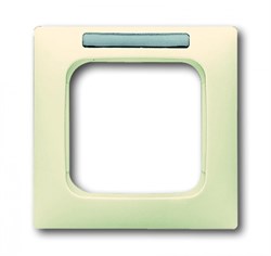 Рамка 1-постовая, с полем для надписи, серия Busch-Duro 2000 SI linear, цвет слоновая кость - фото 94610