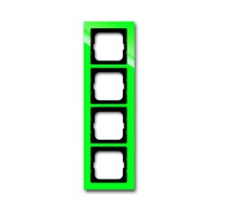 Рамка 4-постовая, серия axcent, цвет зелёный - фото 94687