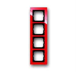 Рамка 4-постовая, серия axcent, цвет красный - фото 94912
