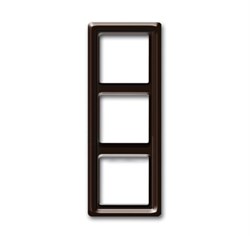 Рамка 3-постовая, серия Allwetter 44, цвет коричневый - фото 94953