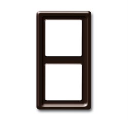 Рамка 2-постовая, серия Allwetter 44, цвет коричневый - фото 95109