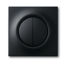 Клавиша для механизма 2-клавишных выключателей/переключателей/кнопок, серия impuls, цвет чёрный бархат - фото 95198