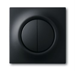 Клавиша для 2-канального светорегулятора 6565 U,, серия impuls, цвет чёрный бархат - фото 95249
