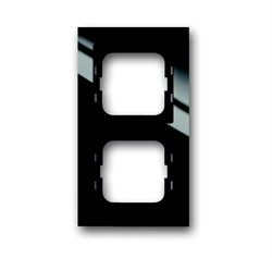 Рамка 2-постовая, серия axcent, цвет чёрный - фото 95267