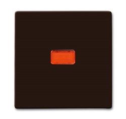 Клавиша для механизма 1-клавишного выключателя/переключателя/кнопки, с красной линзой (IP44), серия Allwetter 44, цвет коричневый - фото 95525