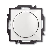 Механизм светорегулятора Busch-Dimmer с центральной платой (накладкой), 60-400 Вт, серия Basic 55, цвет альпийский белый