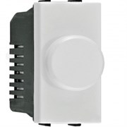 Механизм электронного поворотного светорегулятора 500 Вт, 1-модульный, серия Zenit, цвет альпийский белый