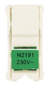 Блок светодиодной подсветки для 1-полюсных выключателей и кнопок, цвет цоколя зелёный
