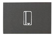 Механизм карточного (54 мм) выключателя с задержкой отключения (5 - 90 сек), с накладкой, 2-модульный, серия Zenit, цвет антрацит