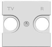 Накладка для TV-R розетки, 2-модульная, серия Zenit, цвет альпийский белый