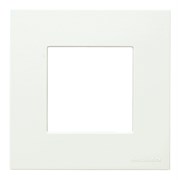 Рамка 1-постовая, 2-модульная, базовая, серия Zenit, цвет альпийский белый