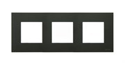 Рамка 3-постовая, серия Zenit, цвет антрацит