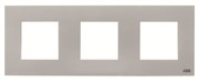 Рамка 3-постовая, серия Zenit, цвет серебристый