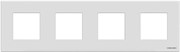 Рамка 4-постовая, серия Zenit, стекло белое