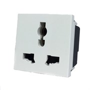 Механизм розетки универсальной с заземлением (2P+E), 2M, 13А-15A / 127-230В, серия Zenit, цвет шампань