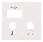Накладка (центральная плата) для механизма медиа-комбайна арт.9368.3, серия Zenit, цвет альпийский белый
