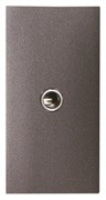 Механизм mini-jack 3.5мм разъёма, 1-модульный, серия Zenit, цвет антрацит