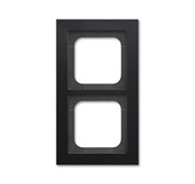 Рамка 2-постовая, серия Axcent, металл, цвет матовый черный