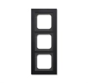 Рамка 3-постовая, серия Axcent, металл, цвет матовый черный