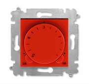 Терморегулятор ABB Levit с поворотной ручкой 16А красный / дымчатый чёрный