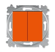 Переключатель и кнопка с перекидным контактом ABB Levit оранжевый / дымчатый чёрный
