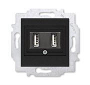 USB зарядка двойная ABB Levit антрацит