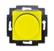 Светорегулятор ABB Levit поворотно-нажимной 60-600 Вт R жёлтый / дымчатый чёрный