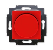 Светорегулятор ABB Levit поворотно-нажимной 60-600 Вт R красный / дымчатый чёрный