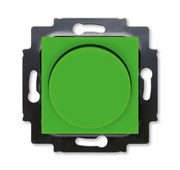 Светорегулятор ABB Levit поворотно-нажимной 60-600 Вт R зелёный / дымчатый чёрный