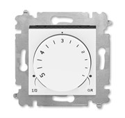 Терморегулятор ABB Levit с поворотной ручкой 16А белый / дымчатый чёрный