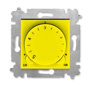 Терморегулятор ABB Levit с поворотной ручкой 16А жёлтый / дымчатый чёрный