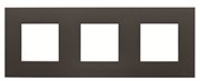 Рамка 3-постовая, (2+2+2)-модульная, базовая, серия Zenit, цвет антрацит