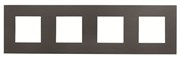 Рамка 3-постовая, (2+2+2+2)-модульная, базовая, серия Zenit, цвет антрацит