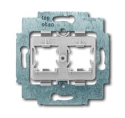 Суппорт для 2-х разъёмов Panduit TX6 10 Gig Shielded Jack Module, с серым цоколем, без монтажных лапок
