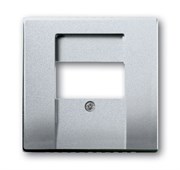 Плата центральная (накладка) для механизмов USB/VGA/HDMI/RCA, серия Future/Axcent/Carat/Династия, цвет серебристый алюминий