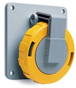 Розетка панельная с угловым фланцем 332RAU4W, 32A, 3P+E, IP67, 4ч